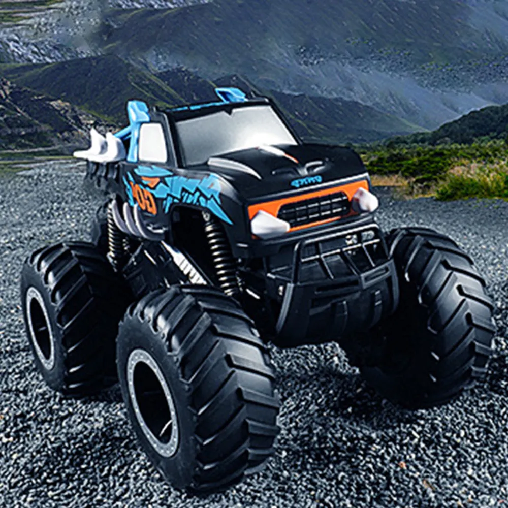 2.4GHz RC Monster Truck 1:16 Scale RC All Terrain Car Toy Off Road RC Truck for Kids Blue
