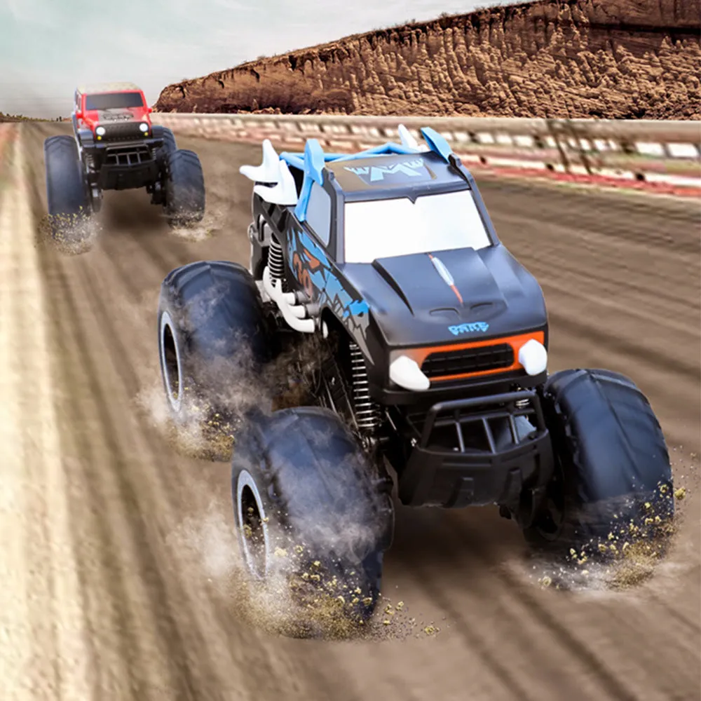 2.4GHz RC Monster Truck 1:16 Scale RC All Terrain Car Toy Off Road RC Truck for Kids Blue