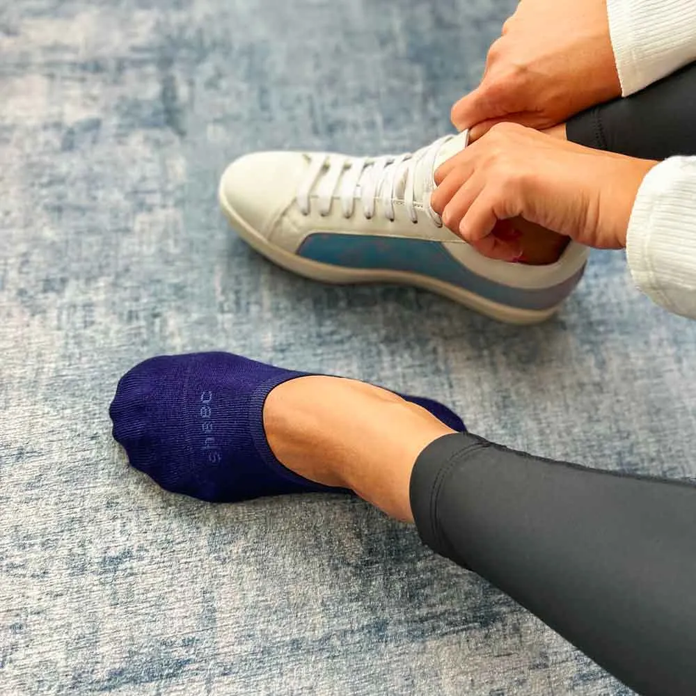 Active Mid-cut Super Soft Modal Casual No Show Socks | INDIGO NAVY
