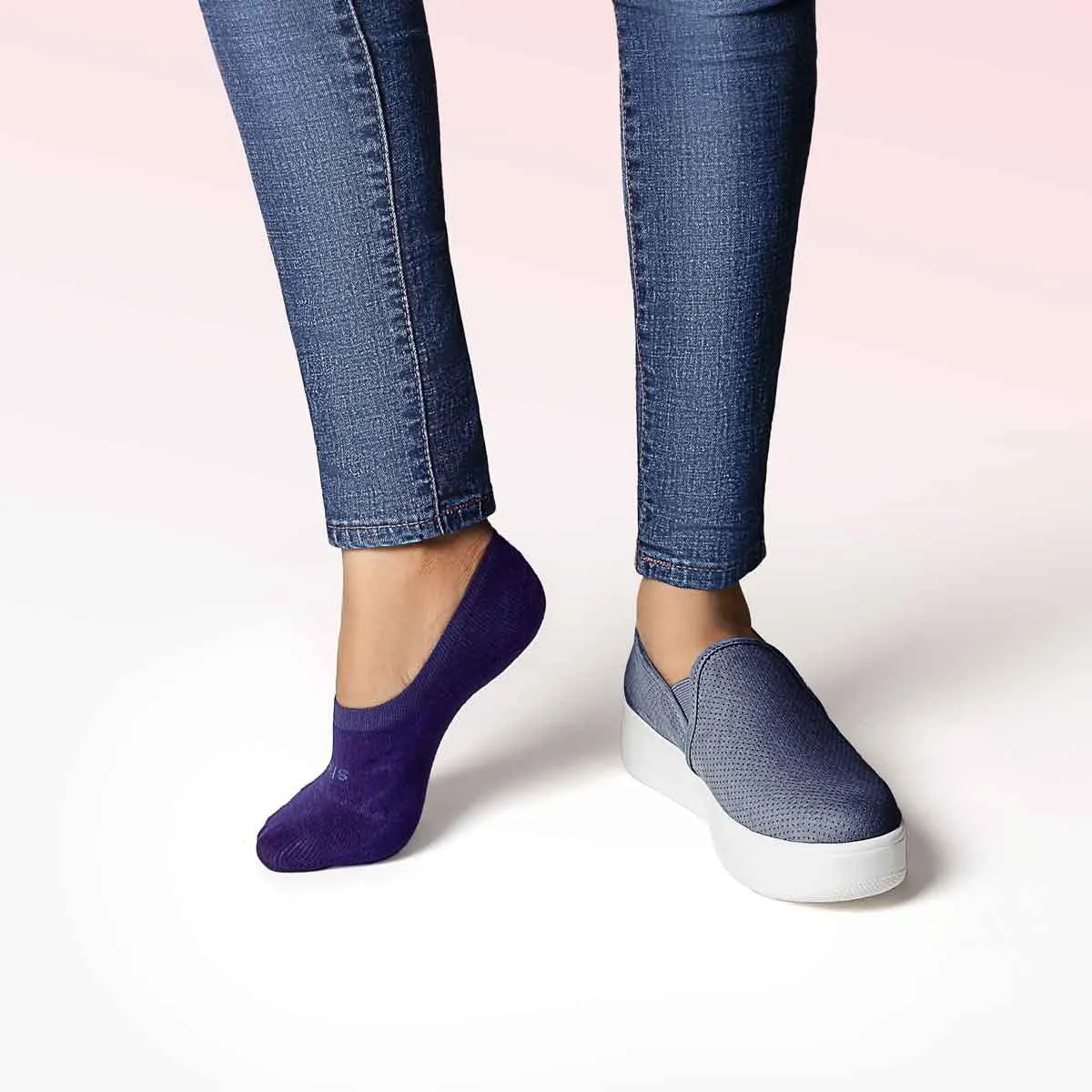 Active Mid-cut Super Soft Modal Casual No Show Socks | INDIGO NAVY