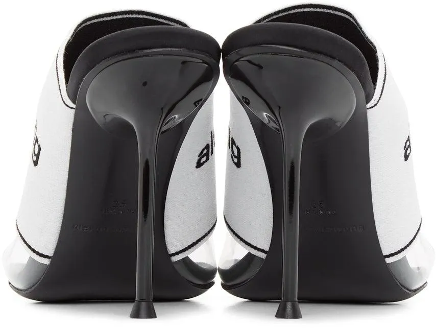 Alexander Wang White Sienna Logo Heeled Sandals
