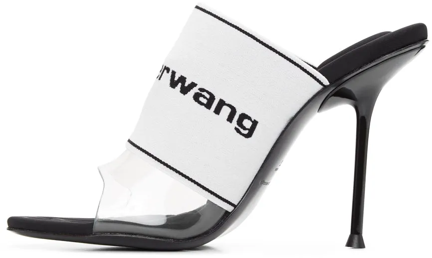 Alexander Wang White Sienna Logo Heeled Sandals