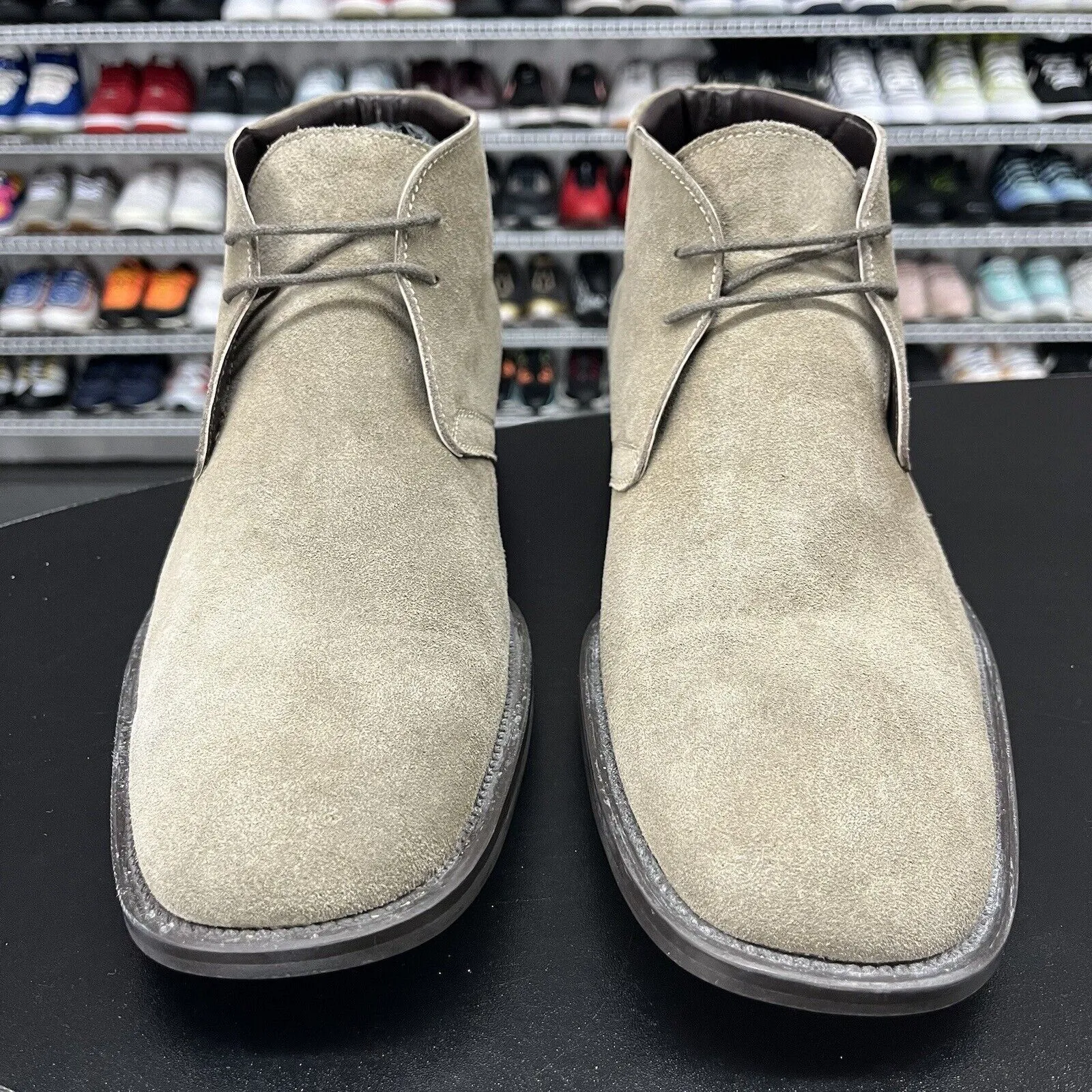Bachrach Beige Suede Leather Oxfords 3505 Men's Size 12