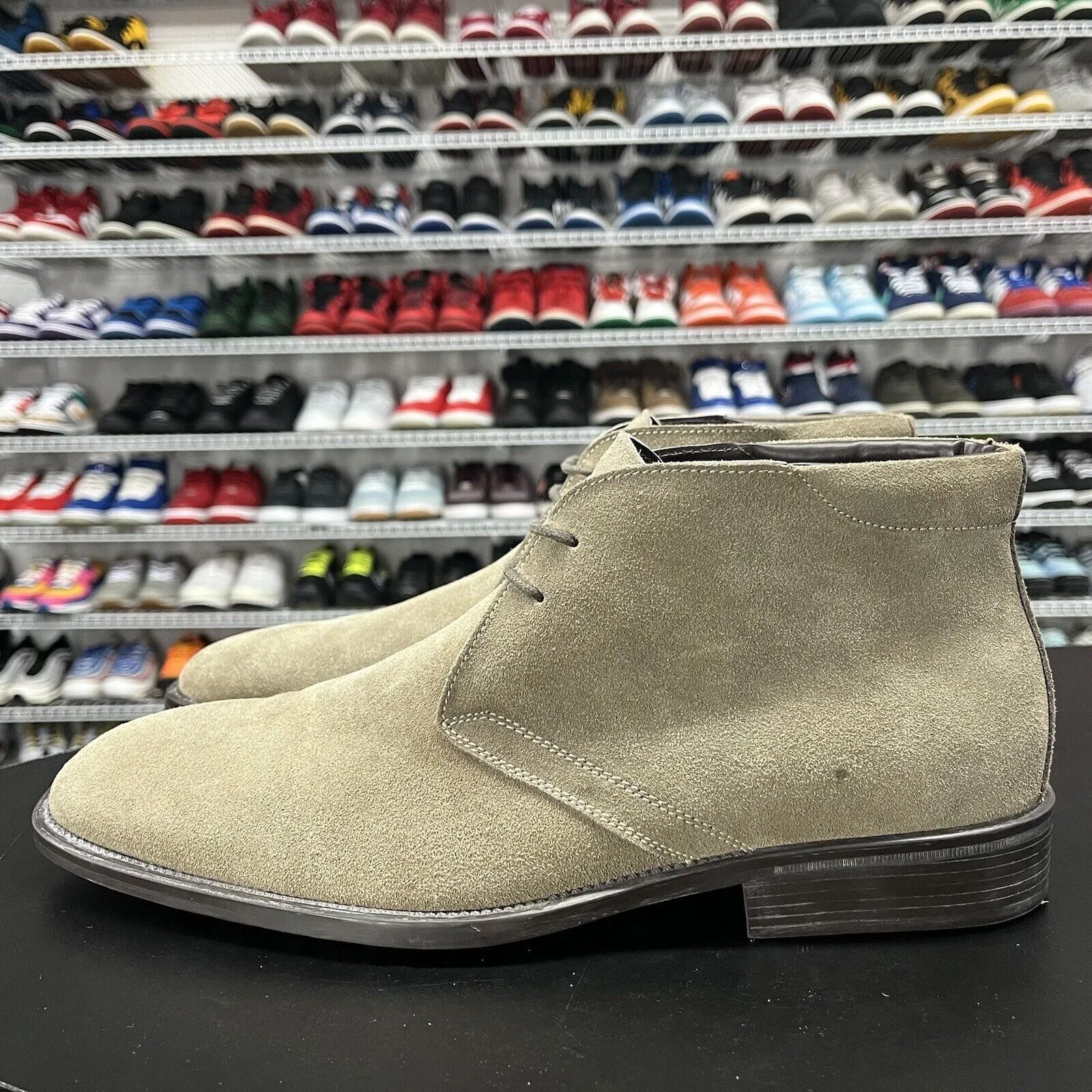Bachrach Beige Suede Leather Oxfords 3505 Men's Size 12
