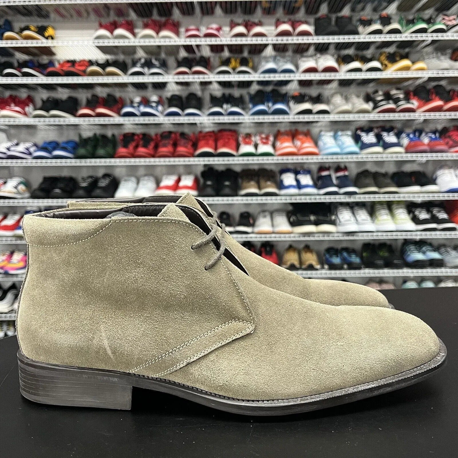 Bachrach Beige Suede Leather Oxfords 3505 Men's Size 12