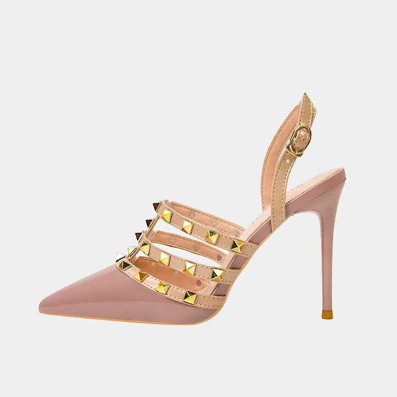Begonia Strappy Rivets Pumps