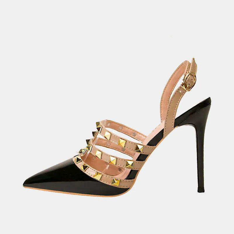 Begonia Strappy Rivets Pumps