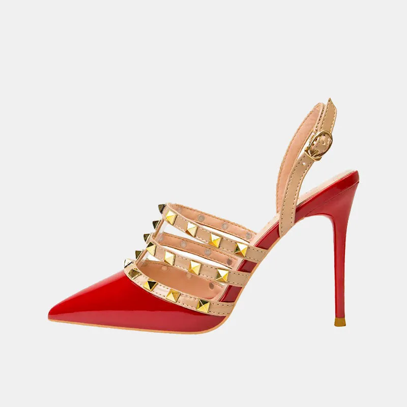 Begonia Strappy Rivets Pumps
