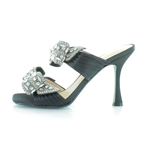 Betsey Johnson Women's Midge Heeled Sandal, Black, 5