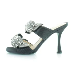 Betsey Johnson Women's Midge Heeled Sandal, Black, 5