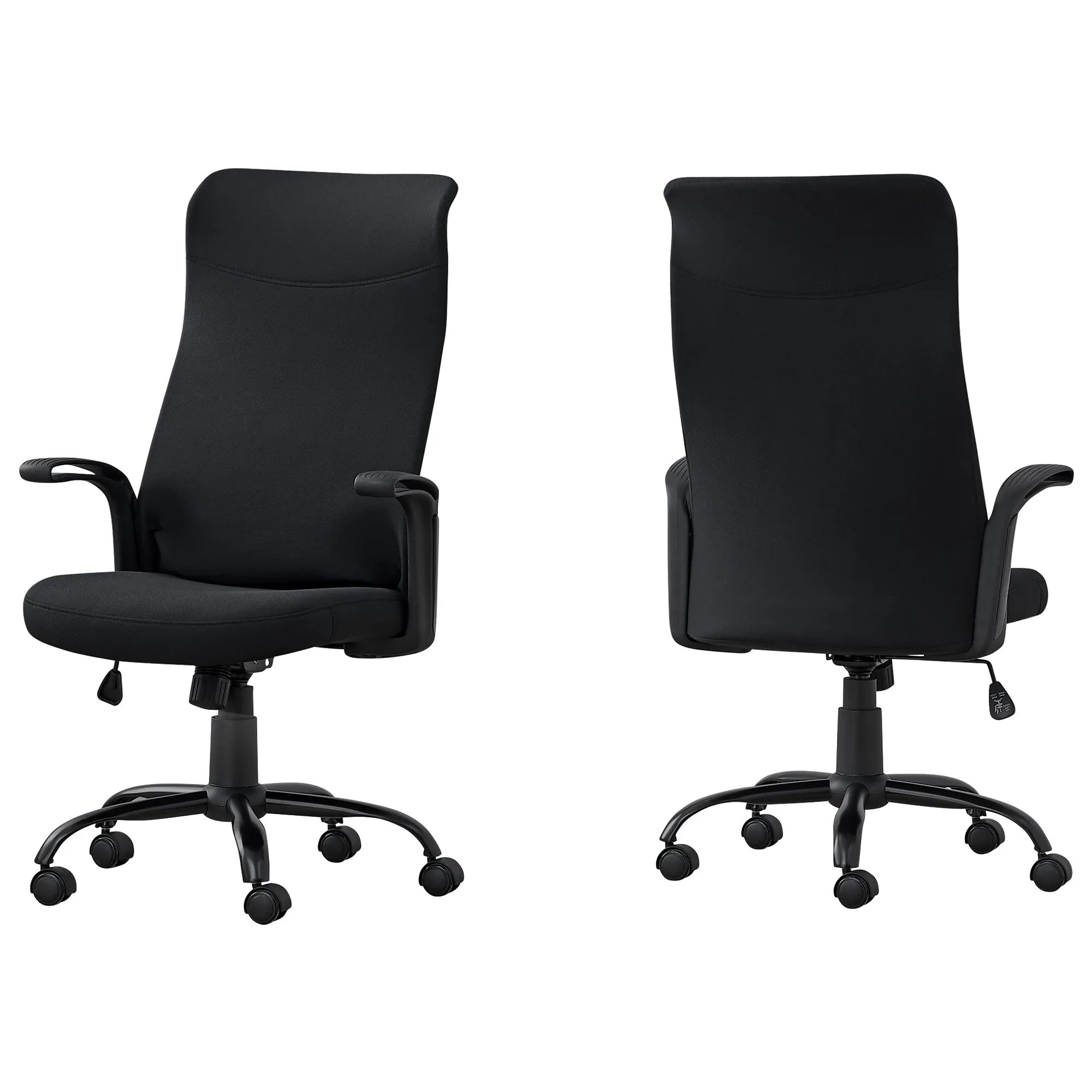 Black Fabric Multi Position Office Chair By Homeroots