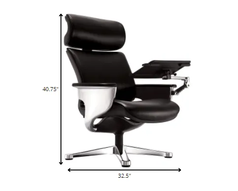 Black Leather Chair By Homeroots - 372428