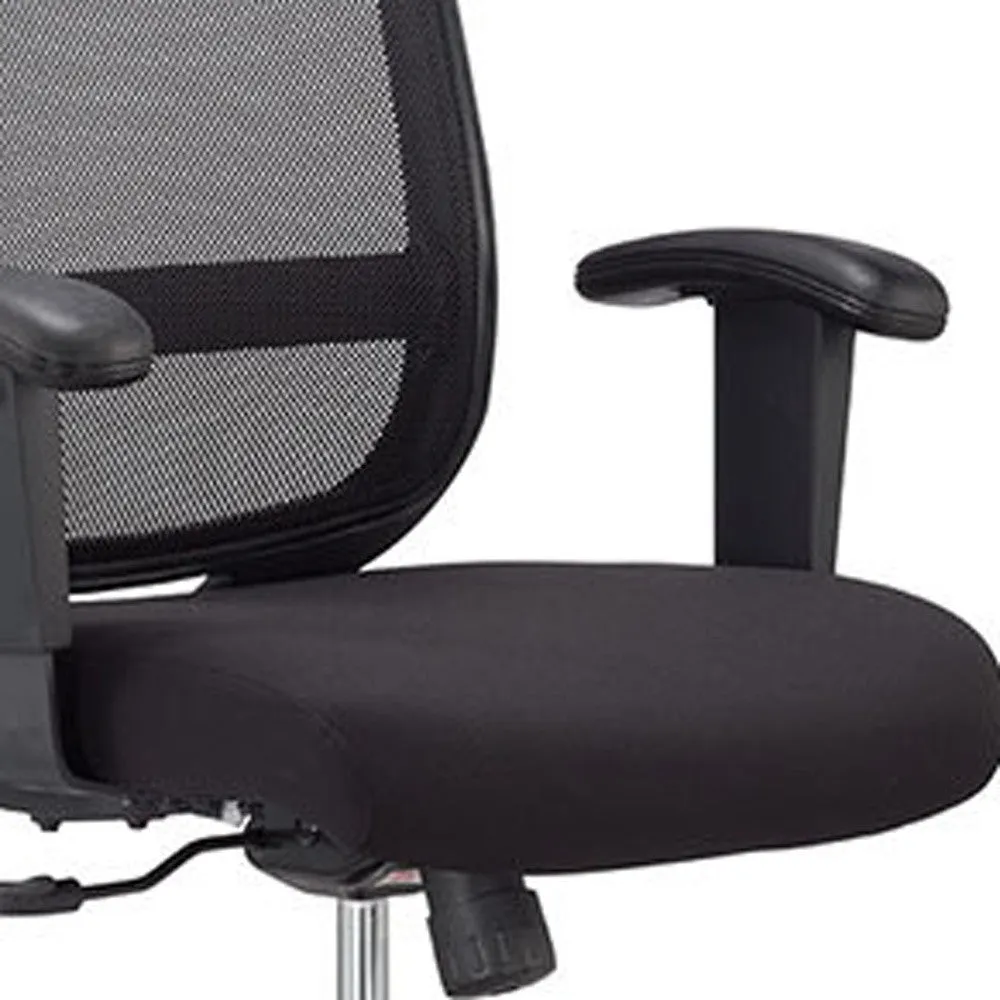Black Mesh Fabric Chair By Homeroots - 372421