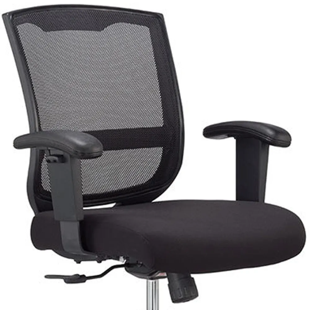Black Mesh Fabric Chair By Homeroots - 372421