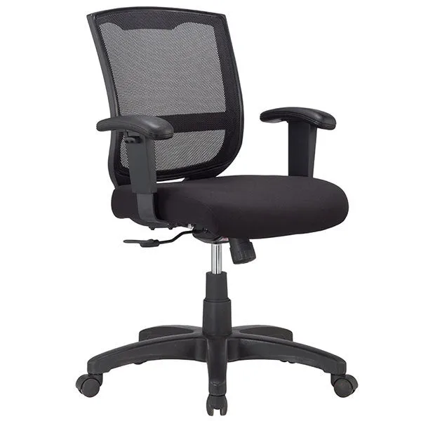Black Mesh Fabric Chair By Homeroots - 372421