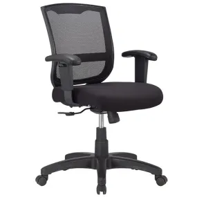 Black Mesh Fabric Chair By Homeroots - 372421