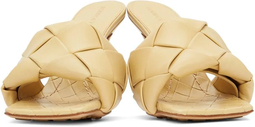 Bottega Veneta Beige Intrecciato â€˜The Lidoâ€™ Heeled Sandals