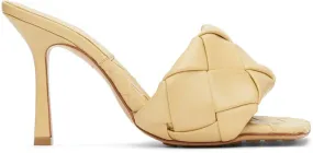 Bottega Veneta Beige Intrecciato â€˜The Lidoâ€™ Heeled Sandals