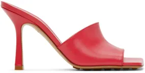 Bottega Veneta Pink Stretch Heeled Sandals