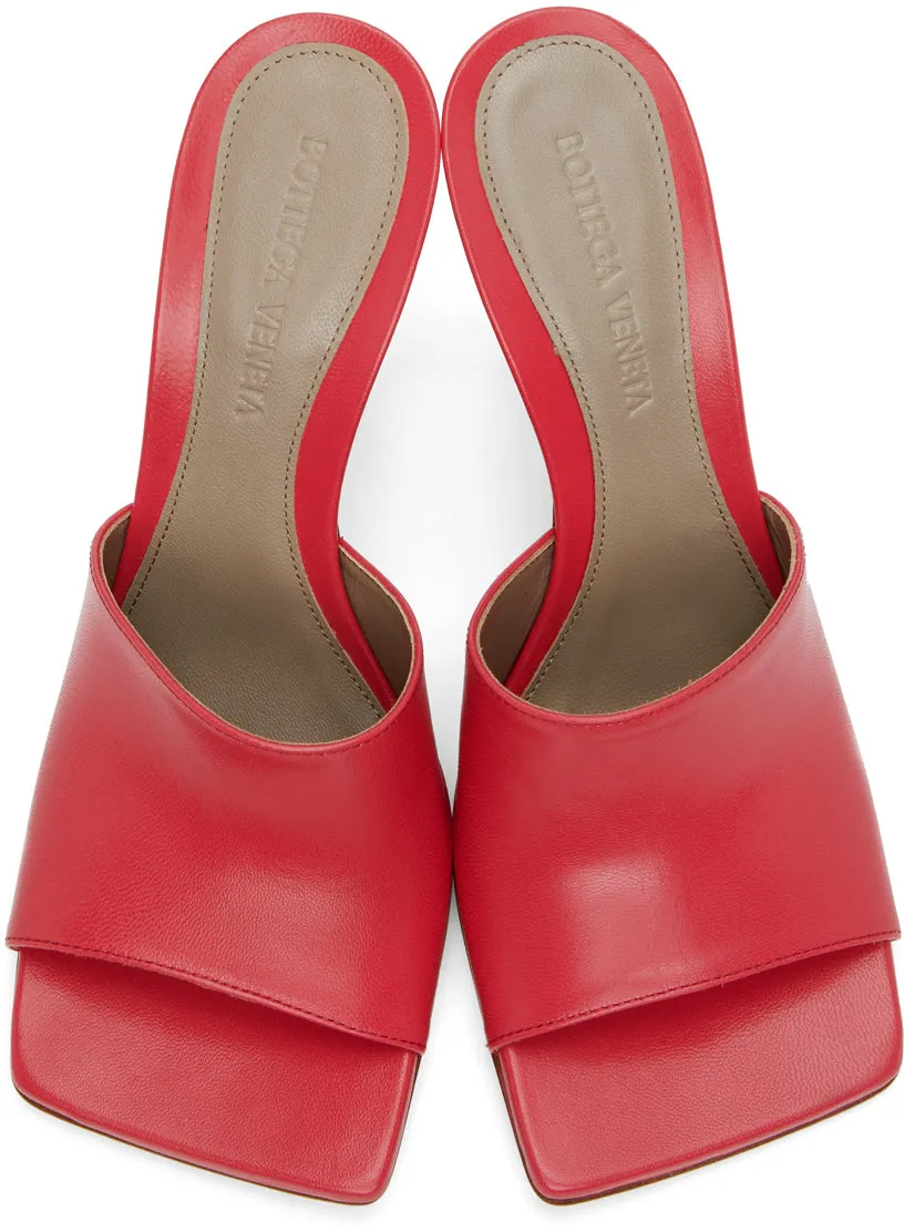 Bottega Veneta Pink Stretch Heeled Sandals