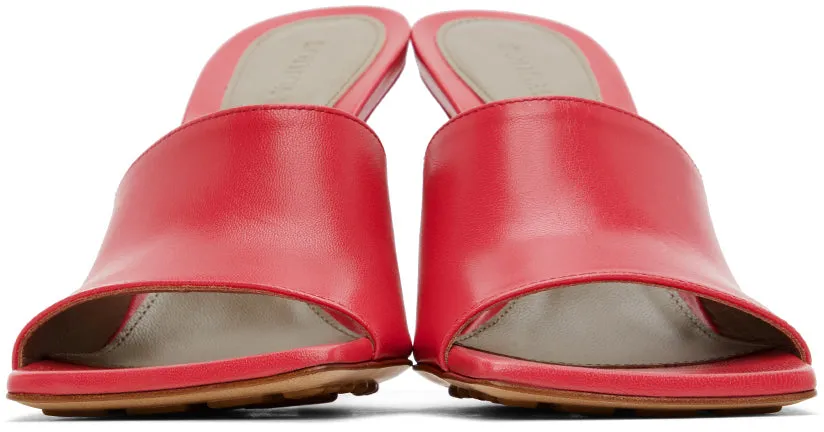 Bottega Veneta Pink Stretch Heeled Sandals