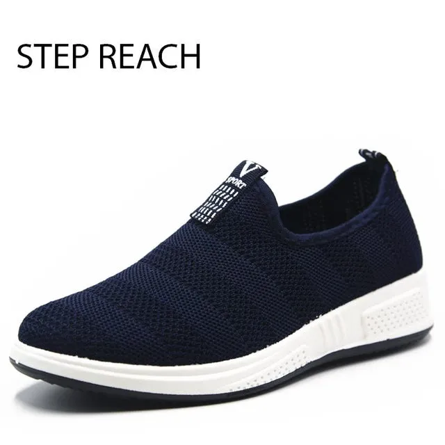 Brand shoes men tenis masculino adulto sneakers chaussure homme tenis feminino breathable loafers casual slip-on rubbe
