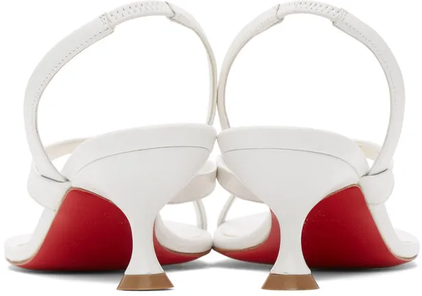 Christian Louboutin White Taralita 55 Heeled Sandals