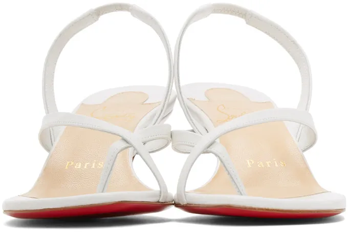 Christian Louboutin White Taralita 55 Heeled Sandals