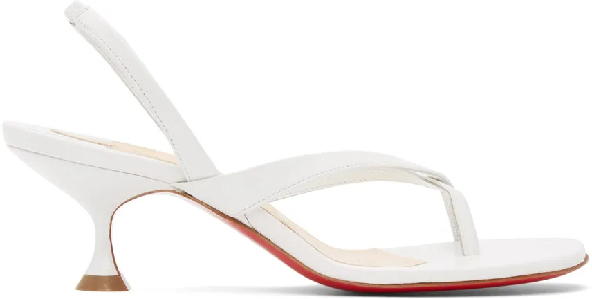 Christian Louboutin White Taralita 55 Heeled Sandals