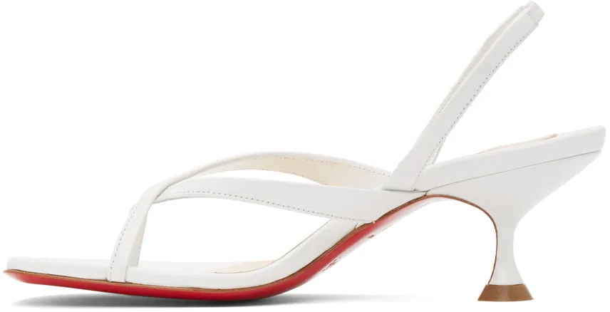 Christian Louboutin White Taralita 55 Heeled Sandals