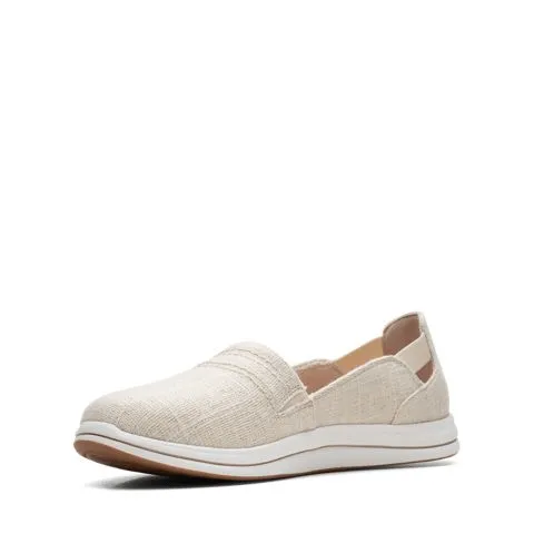 Clarks Women's Breeze Step II Slip Ons- Natural