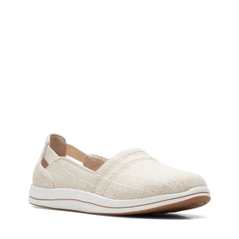 Clarks Women's Breeze Step II Slip Ons- Natural