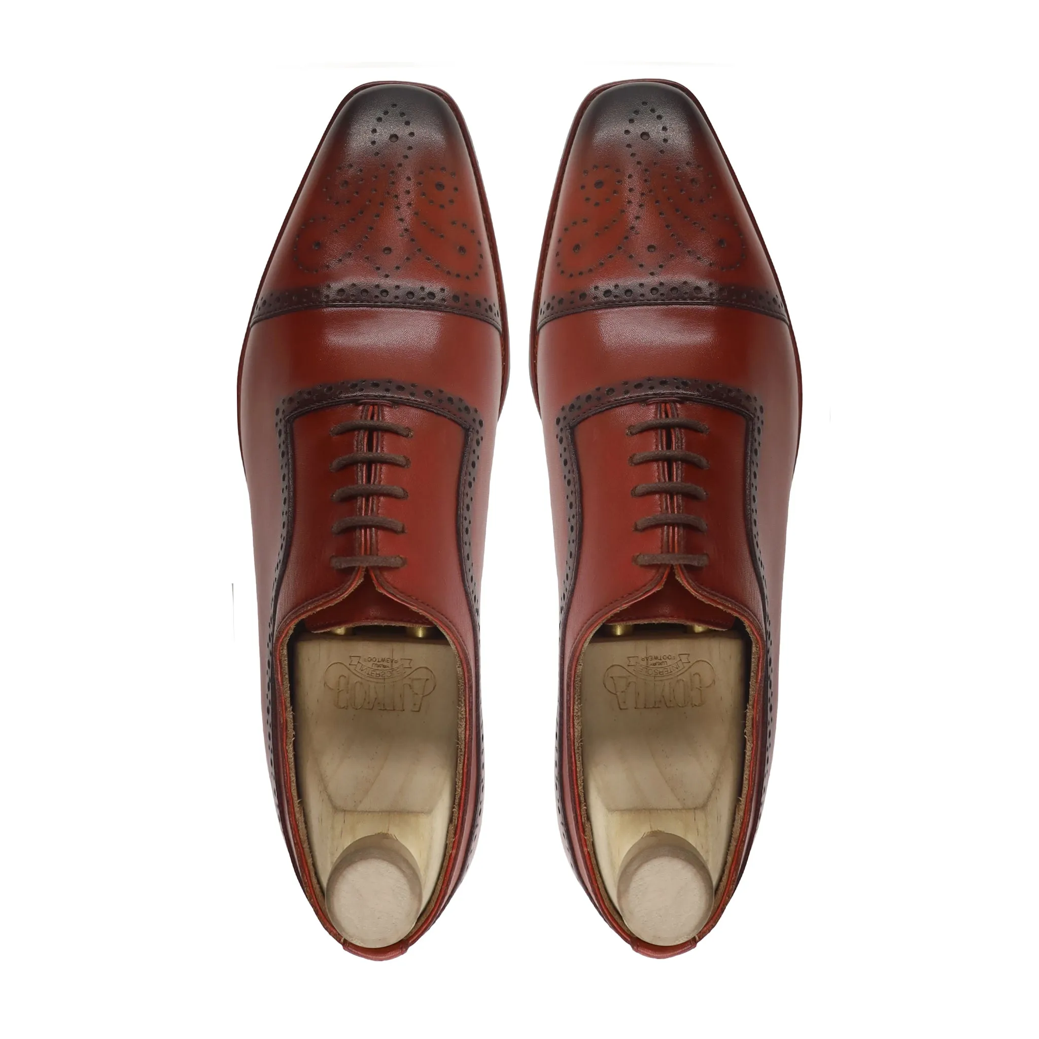 Cletus - Men's Oxblood Calf Leather Oxford Shoe