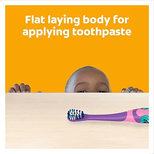 Colgate Barbie Toothbrush for kids, Battery Powered Electric Toothbrush, Age 3 , Extra Soft Bristles, Replaceable Batteries