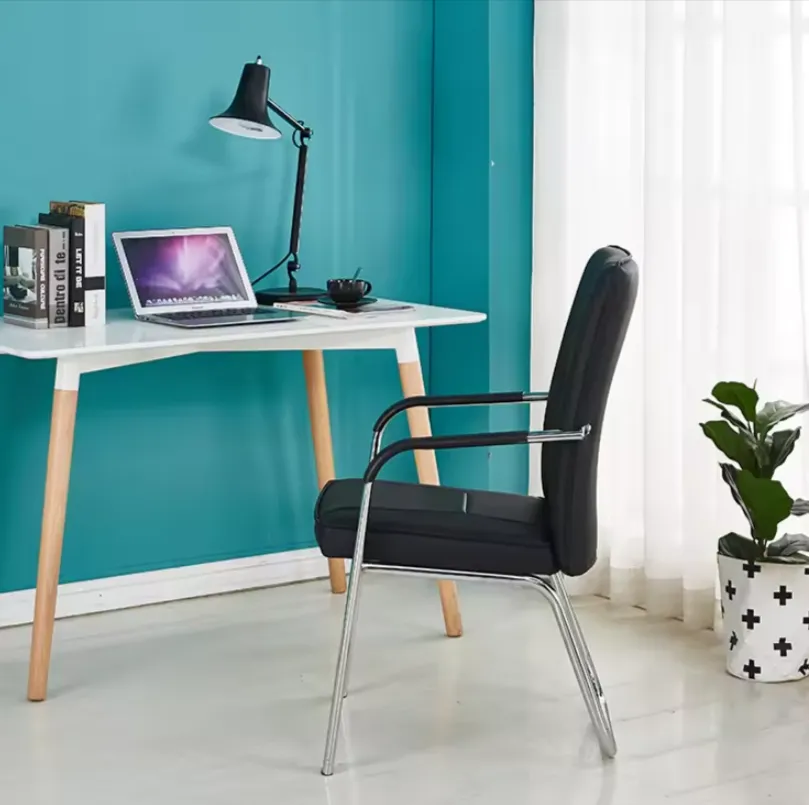 Comfortable High-Back Leather Office Chair 2001 Black
