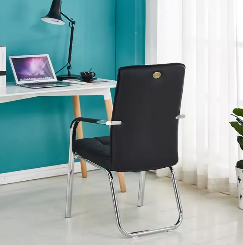 Comfortable High-Back Leather Office Chair 2001 Black