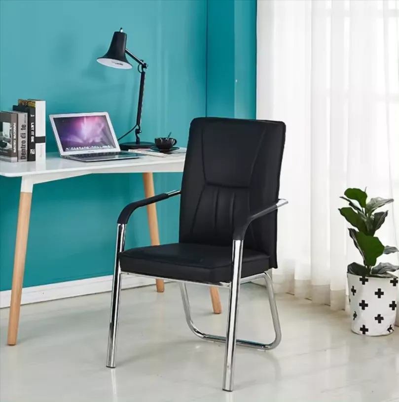 Comfortable High-Back Leather Office Chair 2001 Black