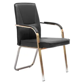 Comfortable High-Back Leather Office Chair 2001 Black