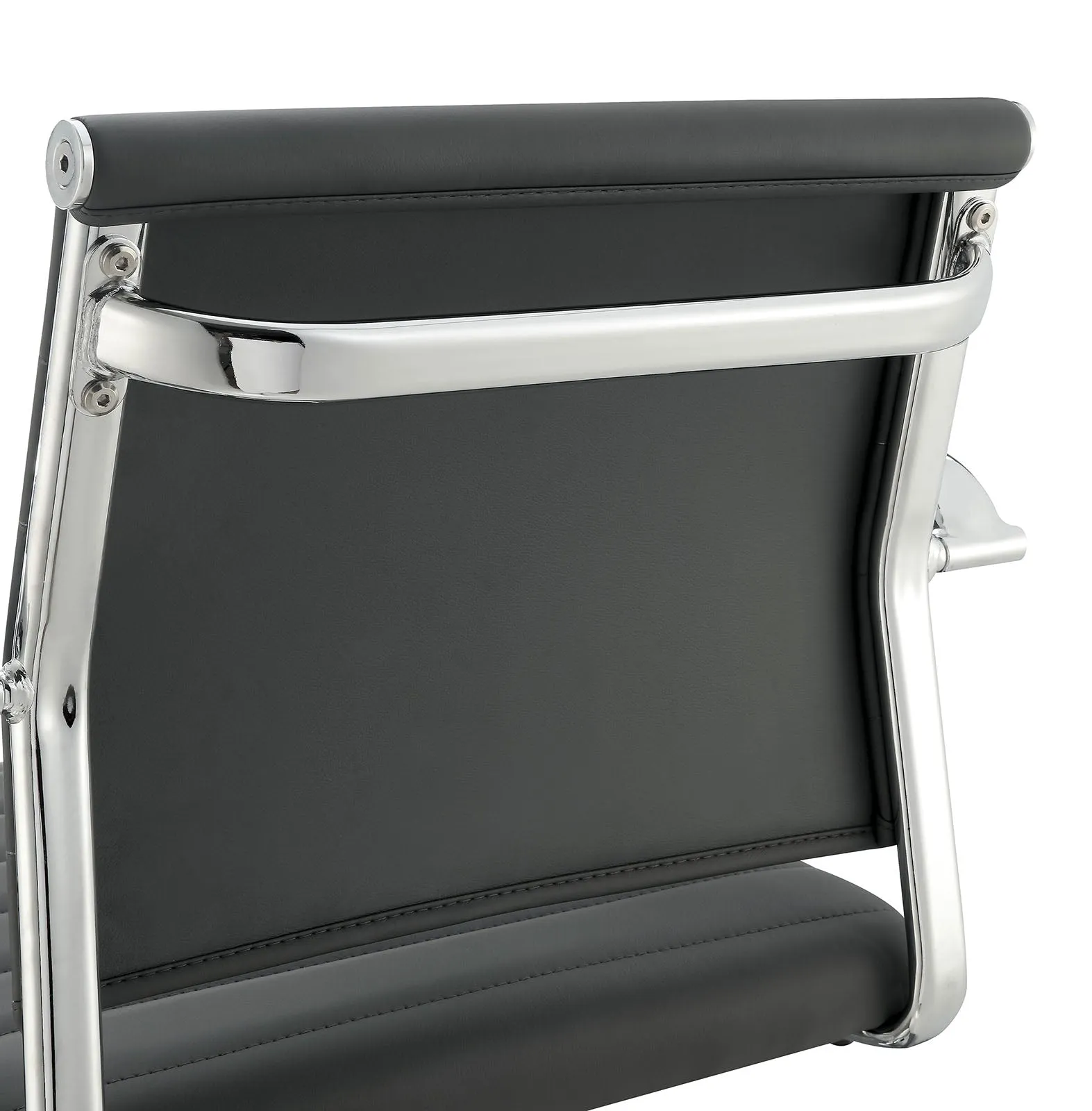 Contemporary Style Leatherette Padded Bar Stool With Arms, Gray & Silver  By Benzara