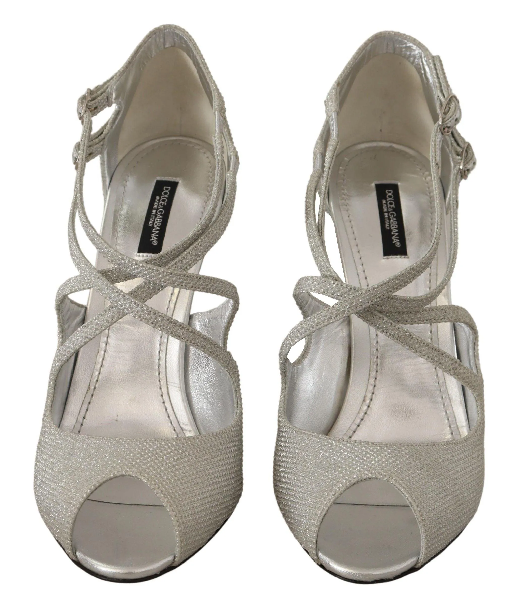 Dolce & Gabbana Silver Shimmers Sandals Pumps Shoes