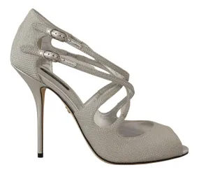Dolce & Gabbana Silver Shimmers Sandals Pumps Shoes