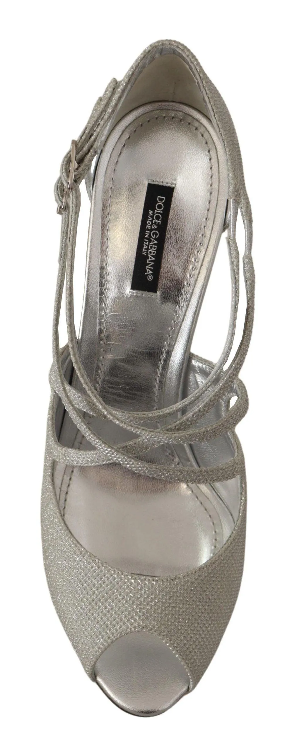 Dolce & Gabbana Silver Shimmers Sandals Pumps Shoes