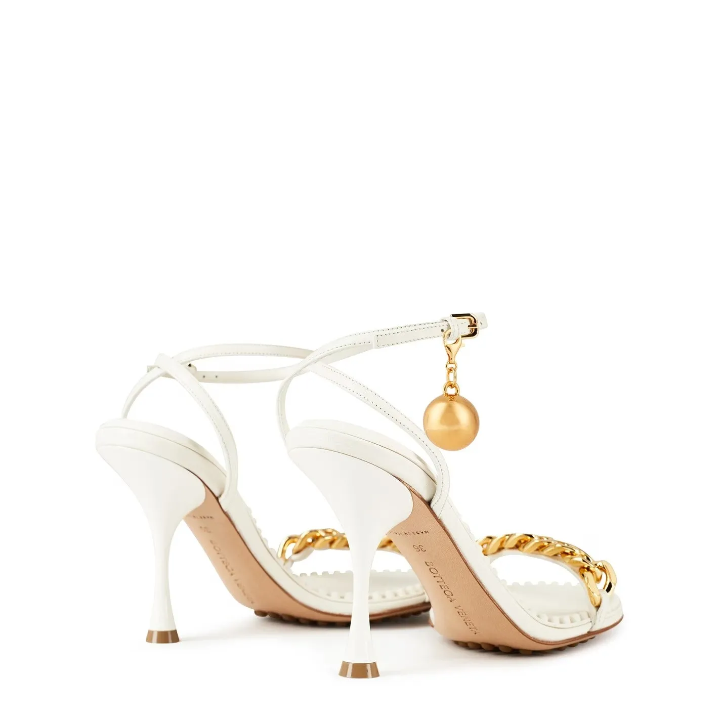 Dot Sandal Heels White