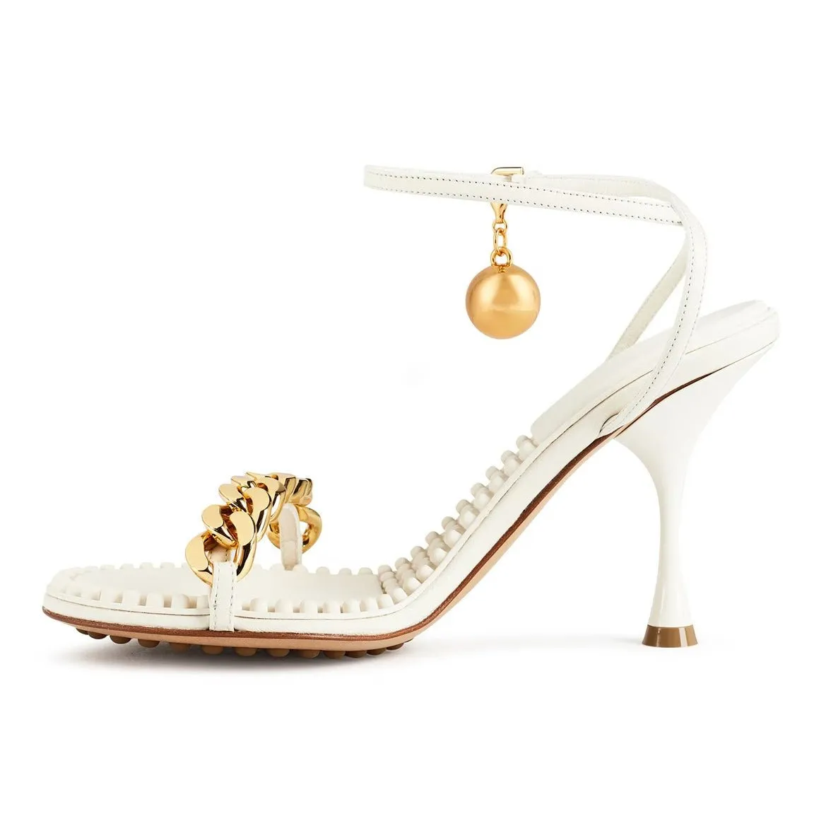 Dot Sandal Heels White