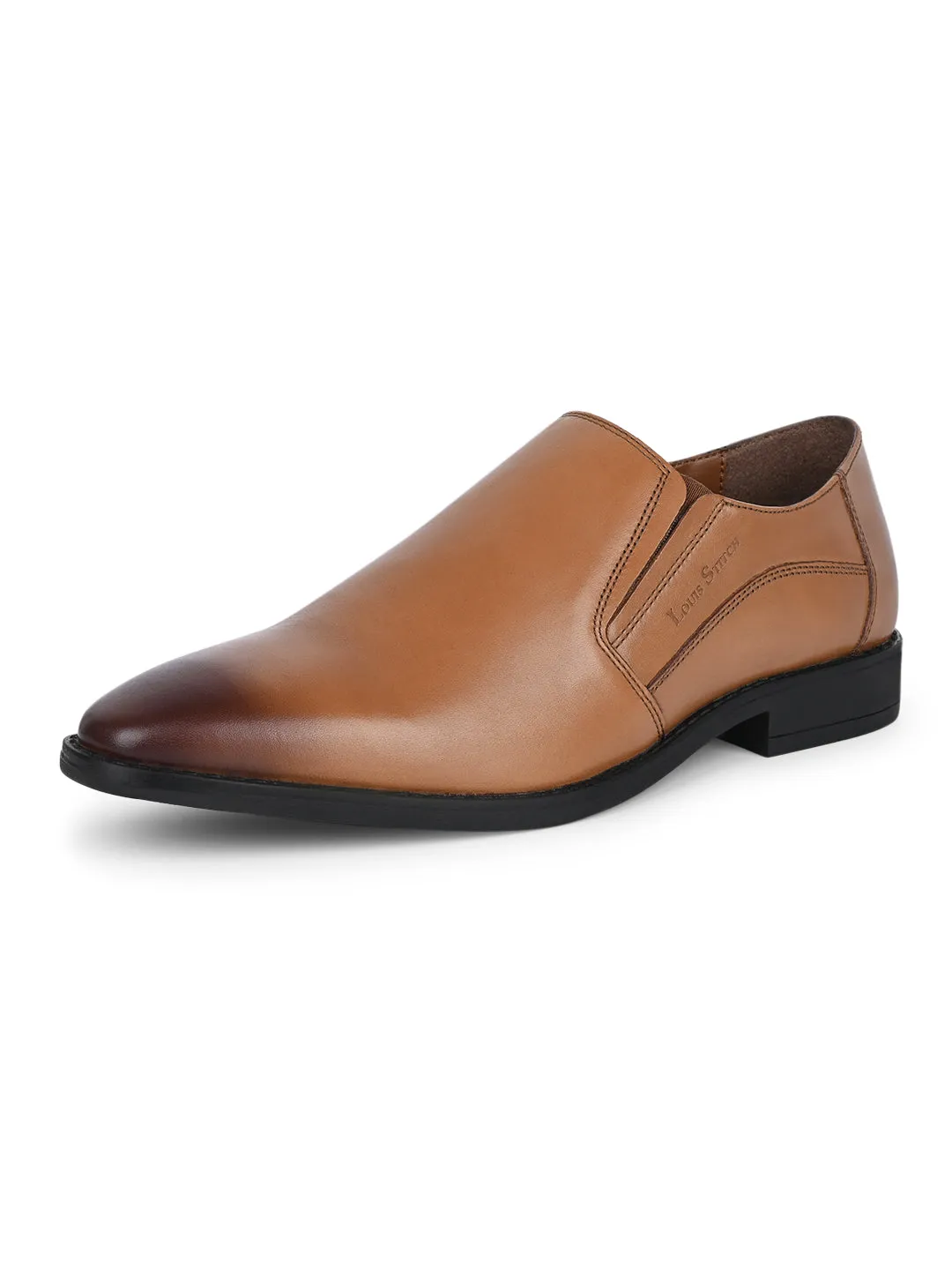 Egyptian Crust Leather Slip-On British Tan Shoes for Men
