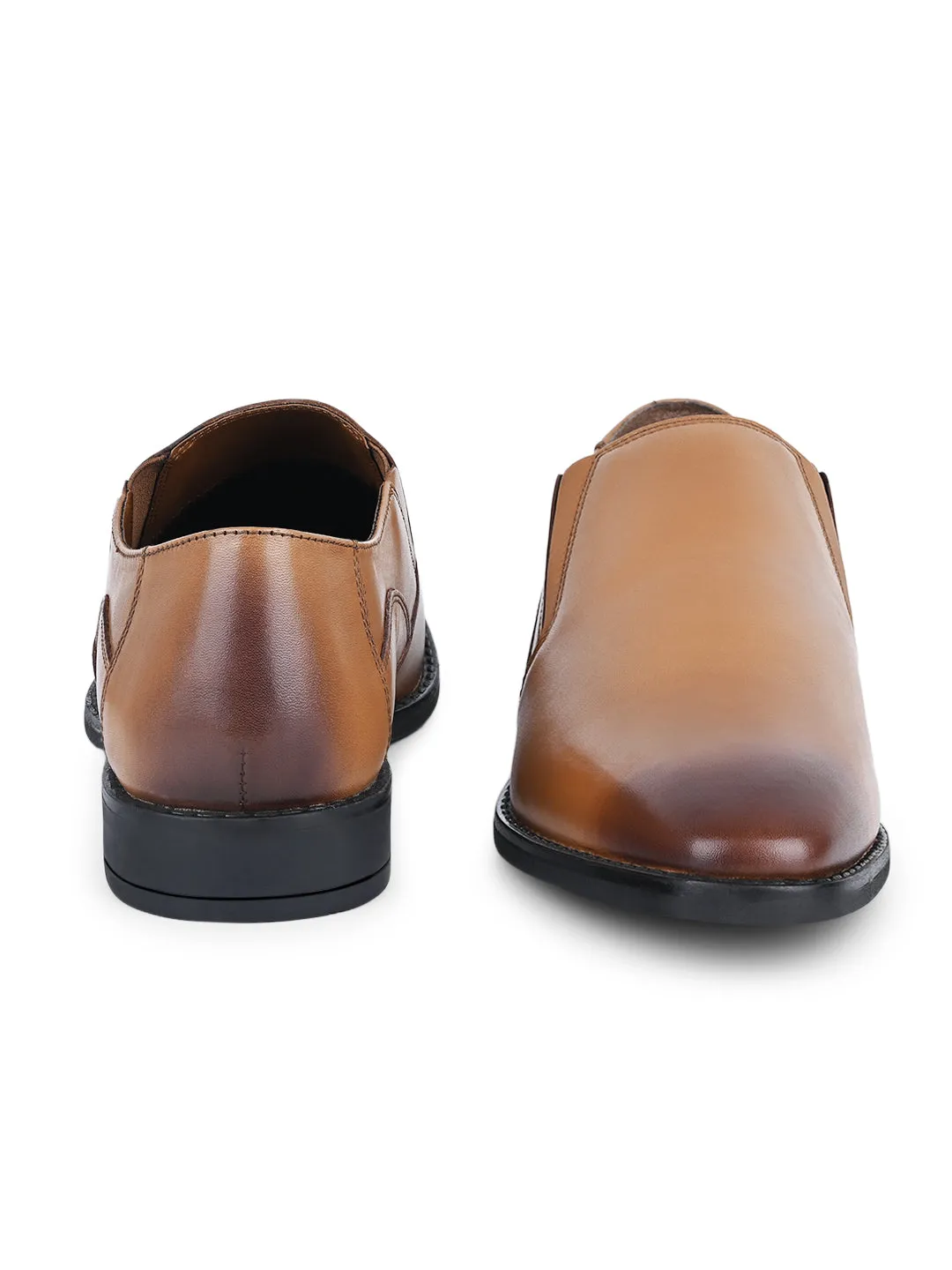 Egyptian Crust Leather Slip-On British Tan Shoes for Men