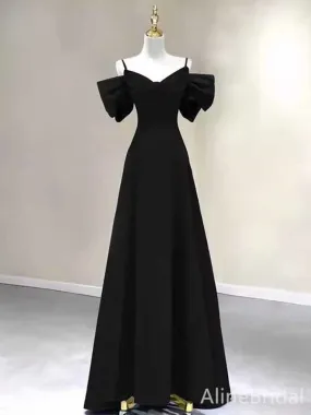 Elegant Off-the-Shoulder Spaghetti Strap A-line Long Prom Dress,PD382005