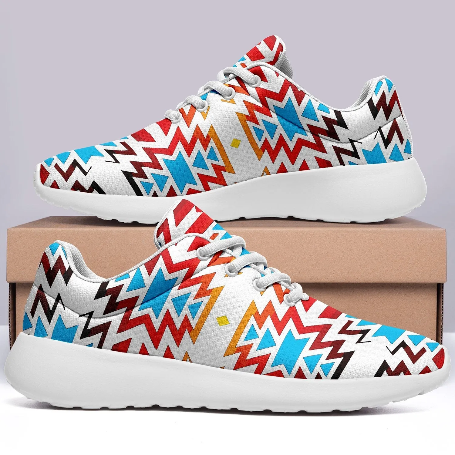 Fire Colors and Sky Ikkaayi Sport Sneakers
