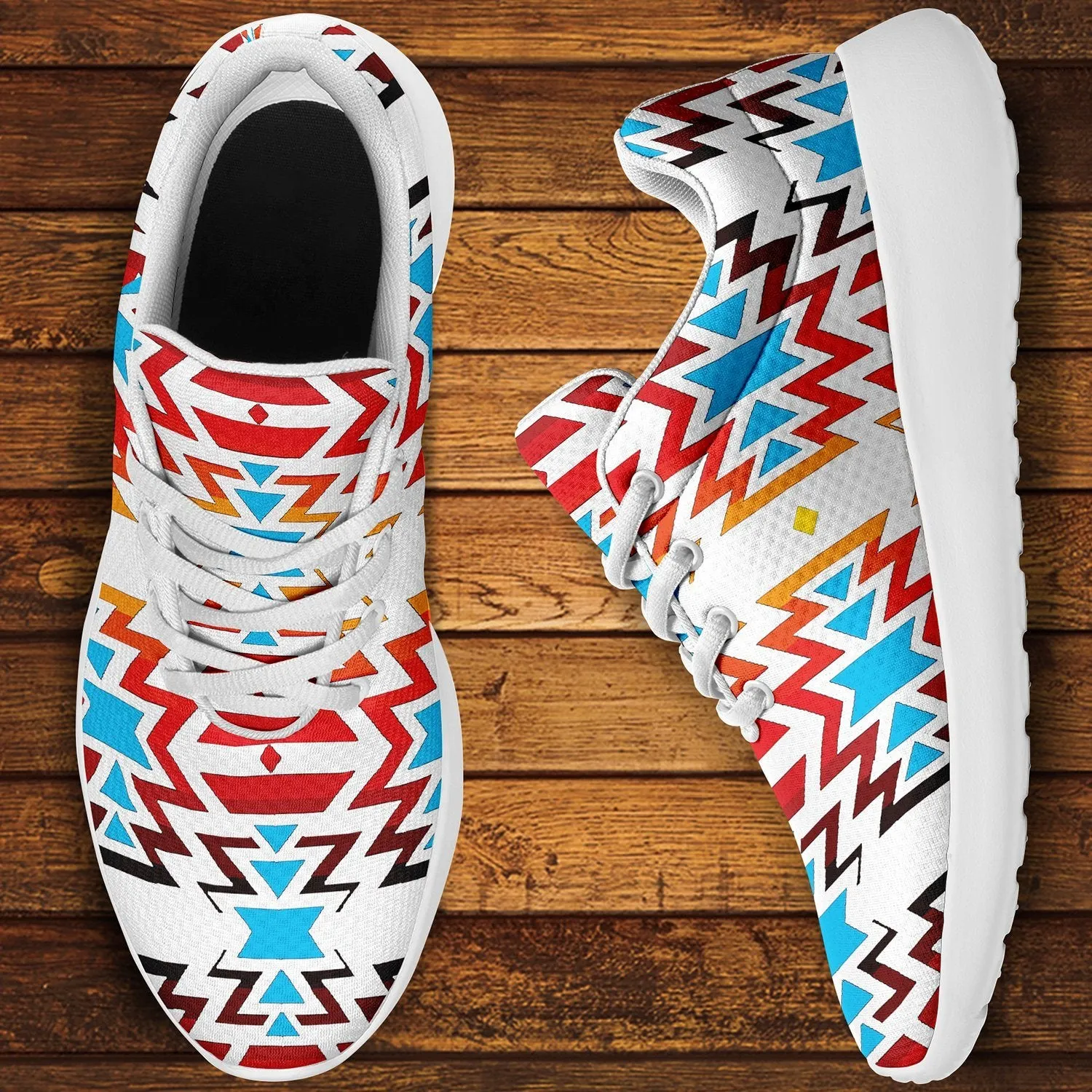 Fire Colors and Sky Ikkaayi Sport Sneakers