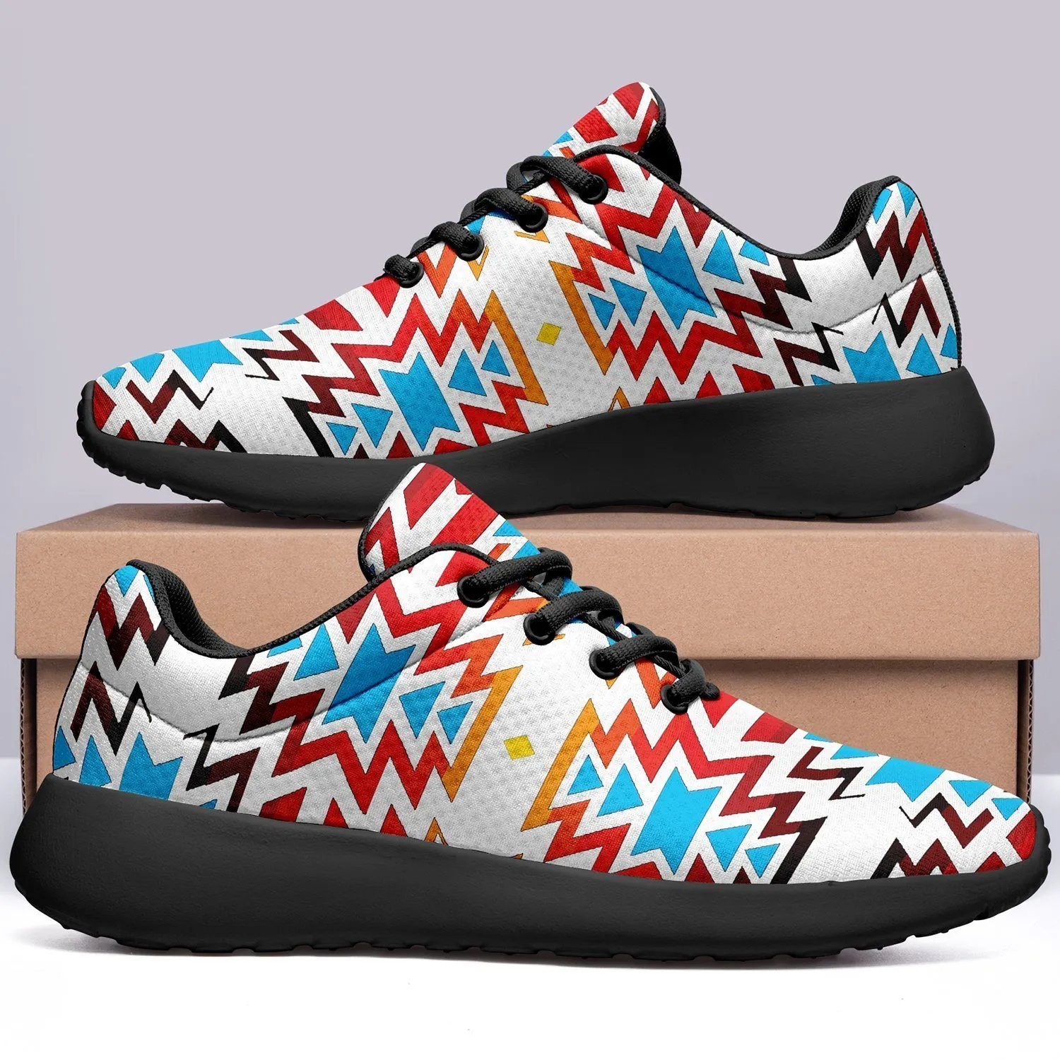 Fire Colors and Sky Ikkaayi Sport Sneakers